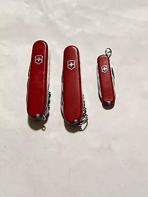 Lot Of 3 Victorinox Swiss Army Knives - Climber - Spartan - Rally • $23.99