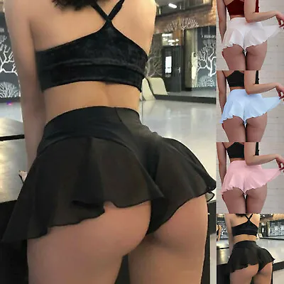 Sexy Micro Mini Skirt Women's Short High Waist Strechy Ladies Short Circular • $13.29