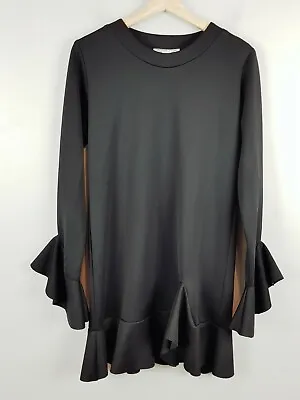 MAURIE + EVE | Womens Black Long Sleeve Stay Awake Dress  [ Size AU 6 Or US 2 ] • $35.39