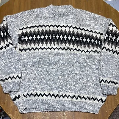 Nepal Wool Sweater 100% Wool Thick Chunky Warm Multi Color • $99.99