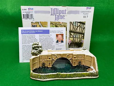 Lilliput Lane The Grand Bridge In Winter L3361 Snowed Limited Edition Number 017 • £150