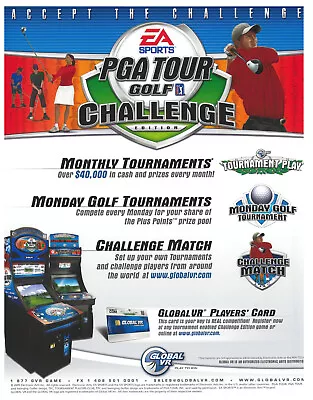 PGA Golf Challenge By EA Sports Arcade Flyer / Brochure / Ad • $11.95