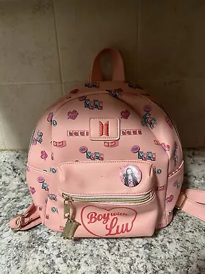 Official BTS Boy With Luv Pink Icon Mini Zip Backpack • $30