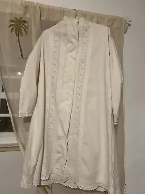 Ladies Vintage Cotton Embellished Nightgown Extra Small Size • $20