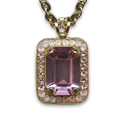 Mariana Necklace Pendant Lovely Rose Opal & Lt Rose Austrian Crystals Antigua... • $115