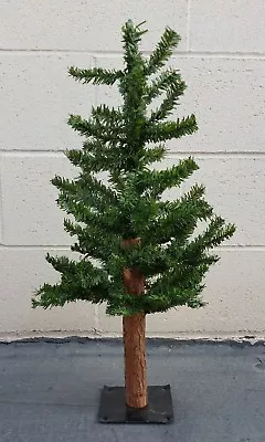 ALPINE CHRISTMAS TREE PAIR 3 Or 4 FT ARTIFICAL FLORAL WOOD TRUNK NIB • $59.99