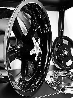 Harley BLACK REAR MUSCLE Wheel 2009 -17 VROD VRSCF PULLEY & Rotors OUTRIGHT  • $1999