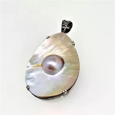 Sterling Silver Mabe Blister Pearl Pendant • $21.75