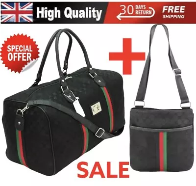 Women Ladies Girls Gift Designer Holdall Gym Duffel Cabin Travel Cross Body Bag • £38.95