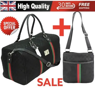 Women's Ladies Girl Gift Designer Holdall Gym Duffel Cabin Travel Cross Body Bag • £13.95