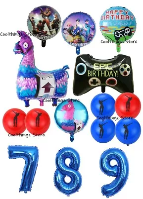 £12.99 • Buy FORTNITE Gaming FOIL BALLOONS Birthday Party Decorations Age 7 8 9 Game Battle