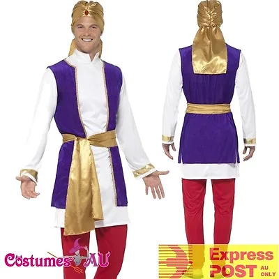 Mens Arabian Prince Costume Aladdin Storybook Shiek Desert Sultan Arab Night • £29.39