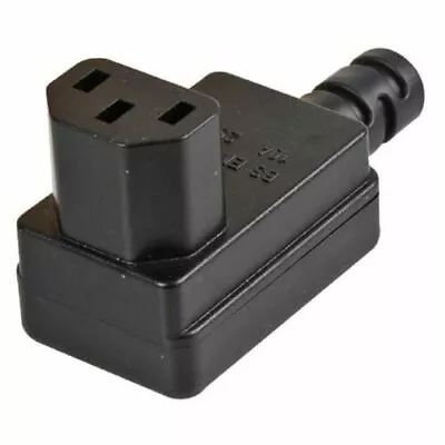 90° Right Angle Plug Rewireable Iec C13 Socket For Mains Power Kettle Pc Tv Lead • £6.99