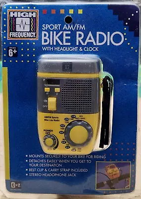 1992 High Frequency Sport AM/FM Bike Radio W/ Headlight & Clock • $35