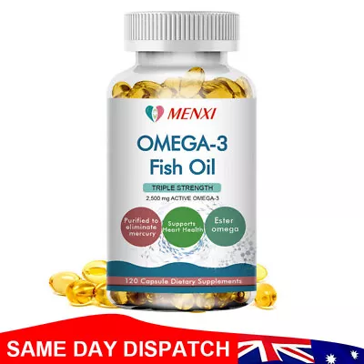 Omega 3 Fish Oil Capsules Triple Strength 2500 Mg EPA & DHA Joint Support • $20.99