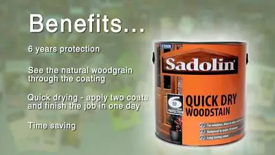 Sadolin Quick Dry Woodstain 1 Litre All Colours 6 Year Protection • £20.90