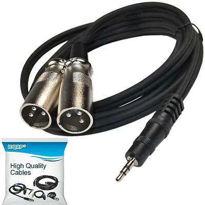 6ft 1/8  3.5mm To Dual XLR Male Splitter Cable For M-Audio BX5a / M-Audio BX5 D2 • $7.95