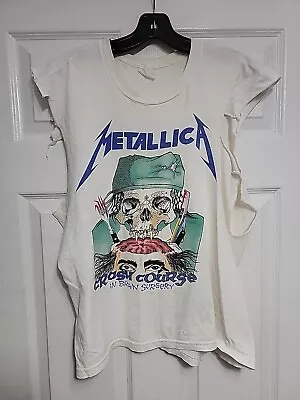 Vintage 1987 Metallica Crash Course In Brain Surgery Chopped T Shirt  • $250