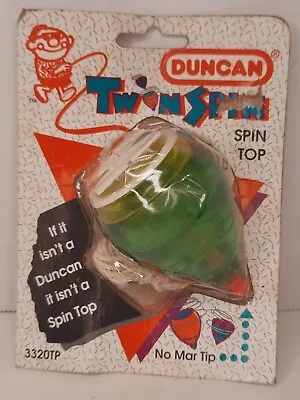 Vintage Duncan Cuate Green Trompo Spin Top Twin Spin Toy Sealed New • $24.99