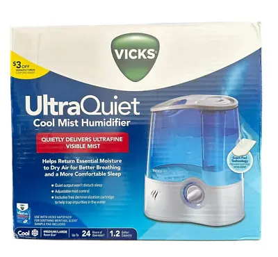 Vicks Ultrasonic Humidifier Cool Mist Humidifier Help Relieve Cold & Flu Symptom • $49.99