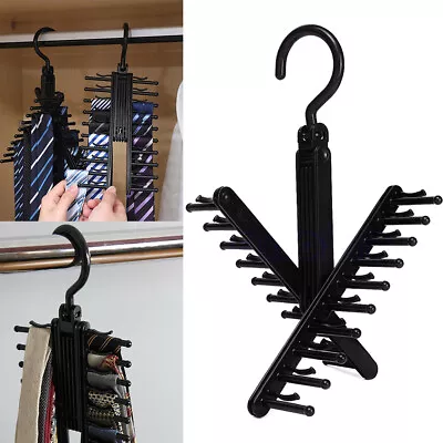 £7.18 • Buy 360°  Rotating Compact Scarf NEW 20 Tie Adjustable Belt Rack Holder Home Hanger