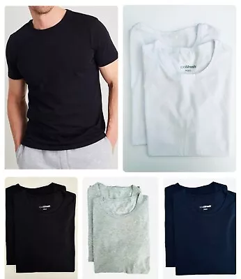 Men's MARKS 2 Pack T Shirts Cooling Fresh Black White Grey Stretch Cotton Summer • £9.95