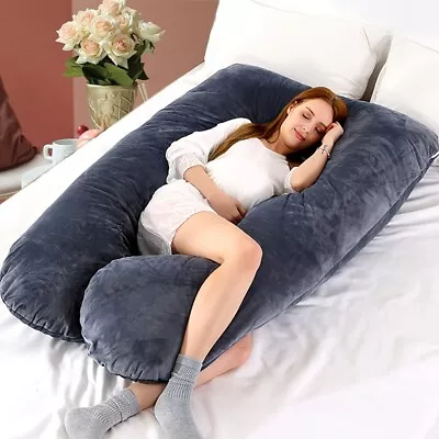 Ultimate Comfort For Expectant Mothers: U-Shaped Pregnancy Pillow With Multifunc • $24.48