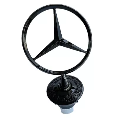 3D Star Hood Logo Emblem Badge For Mercedes Benz W210 W202 W203 C200 W211 Black • $29.99