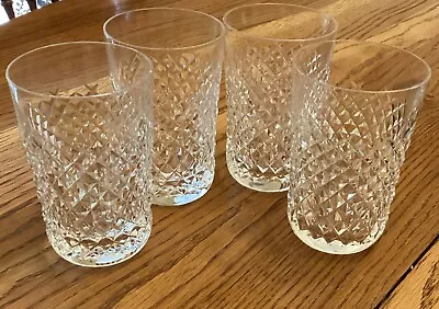 Set Of 4 Waterford Crystal Alana 10 Oz Tumbler Highball Glasses 4.5  • $52.99