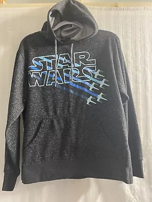 Star Wars X Wing Sweatshirt Mens Size Medium Gray Hoodie Pullover Fleece Adults • $14.99