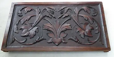 £65 • Buy Antique  Victorian Carved Panel, Salvaged Carving, Reclaimed, Agapanthus Leaves