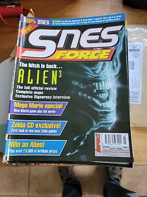 Snes-Force Issue # 1 July 1993 (Nintendo) Newsfield  Crashzzap Stable • £5