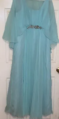 Vintage Prom Chiffon Formal Pearls Long Dress • $28