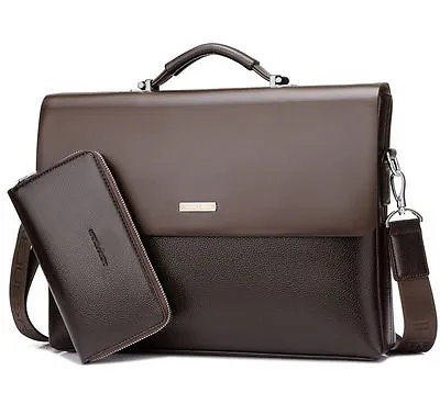 New Mens Business Briefcase Shoulder Handbag Laptop Bag BLK • $49.89