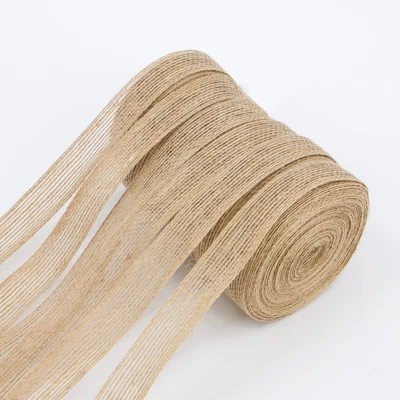 £4.95 • Buy 2cmx30/60M Natural HESSIAN Jute Burlap Ribbon Rustic Vintage DIY Gift Wrap Craft
