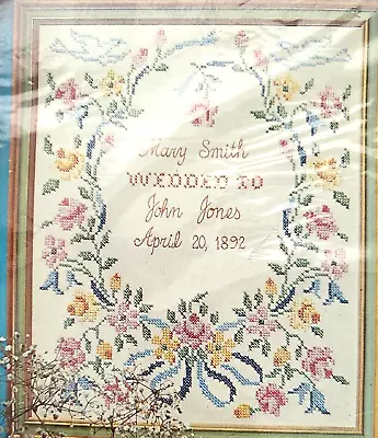 Vintage WEDDING SAMPLER Paragon Exclusives  Needlepoint Kit No 0139  Sealed NOS • $19.99