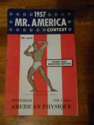 American Physique 1957 MR AMERICA Bodybuilding Contest Booklet RON LACY • $11.50