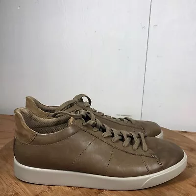 Ecco Shoes 44 Mens 10 Street Lite Brown Leather Sneakers Casual Business Walking • $39.97