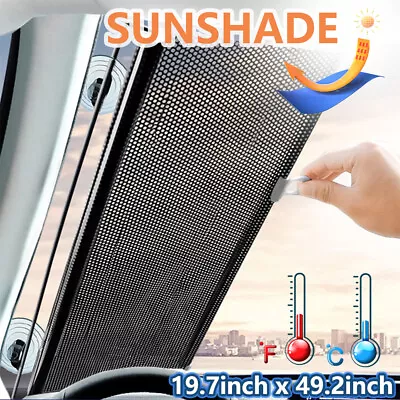  Car Retractable Windshield Sun Shade Curtain UV Protection Sun Visor Block Cove • $8.99