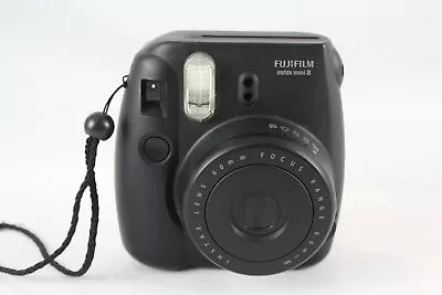 Black Fujifilm Instax Mini 8 INSTANT FILM CAMERA - WORKING • £18