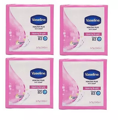 Vaseline Healthy Bright Bar Of Soap With Vitamin B3 3X75g (Pack Of 4) 12 Bars • £12.99