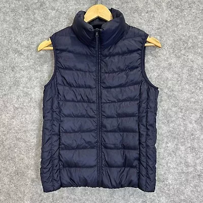 UNIQLO Women's Classic Design Navy Zip Front  Puffer Vest Top XS/6-8 (1186 • $14