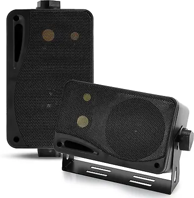 3-Way Indoor Outdoor Speaker System - 3.5 Inch 200W Pair Of Mini Box ... • $49.99