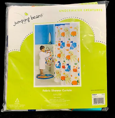 New Children’s Kid’s Shower Curtain Jumping Beans 70” Fabric - Ocean Sea Animals • $15