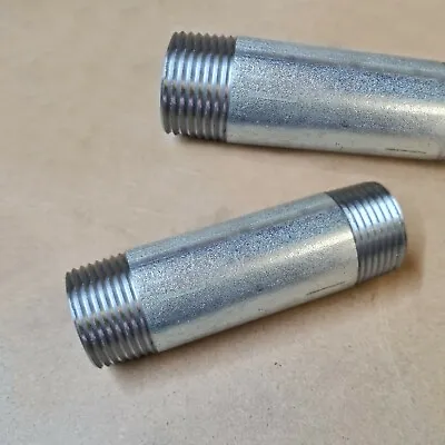 GALVANISED STEEL PIPE / TUBE 1/2  To 1  Threaded Both Ends GALV TUBE • £2.70
