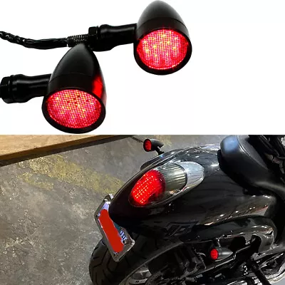 For Yamaha V Star 250 650 950 1100 1300 Motorcycle LED Turn Signals Lights Black • $19.09