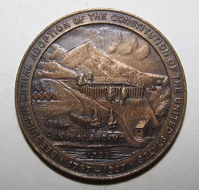 CUMBERLAND MD ~ 1787-1937 US CONSTITUTION ~ FORT CUMBERLAND ~ CANAL BOAT 32mm • $19.84