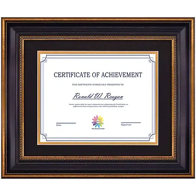 11x14 Diploma/Degree Frame With Double Mat For 8.5x11 Certificates And Documents • $25.96