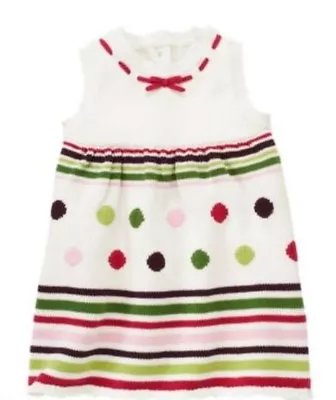 New Gymboree Pups And Kisses Toddler Baby Girl Knited Sweater Dress 3T • $19.99