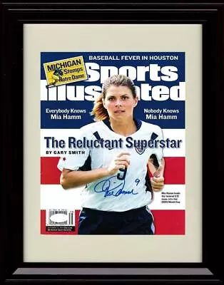8x10 Framed Mia Hamm Autograph Replica Print - Sports Illustrated The Reluctant • $14.99